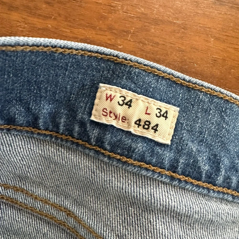 J. Crew 484 men’s slim tapered leg stretch denim jeans 34 x‎ 34